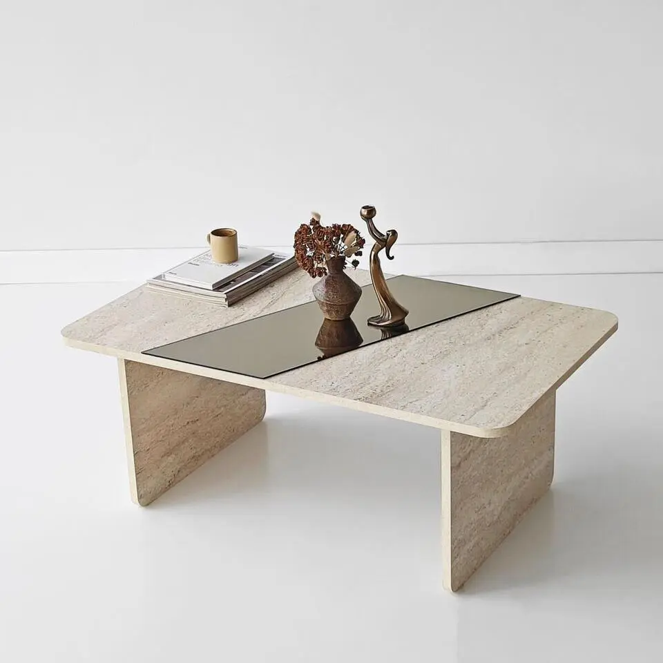 Calicosy - SOLEA Salontafel - Naturel - 100x60x40 cm