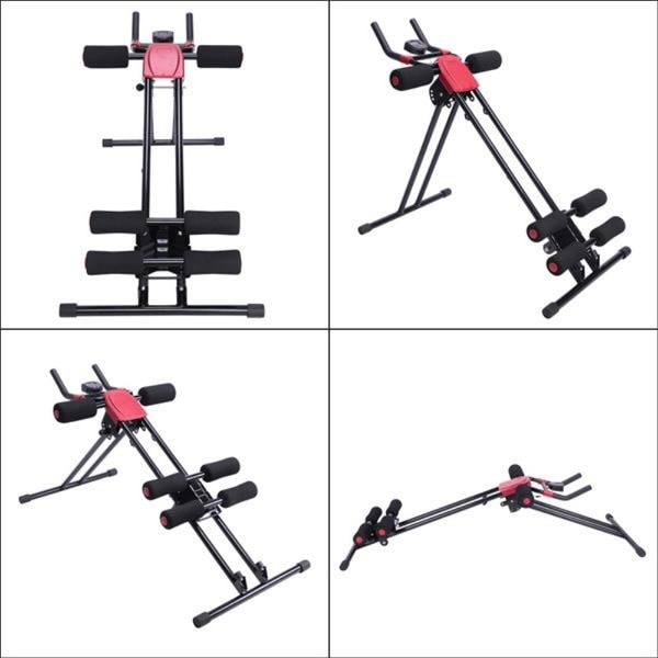 Straight Linear Type Powerful Private Fitness Club Abdomen Exerciser Black - 38.58 x 22.05 x 28.35