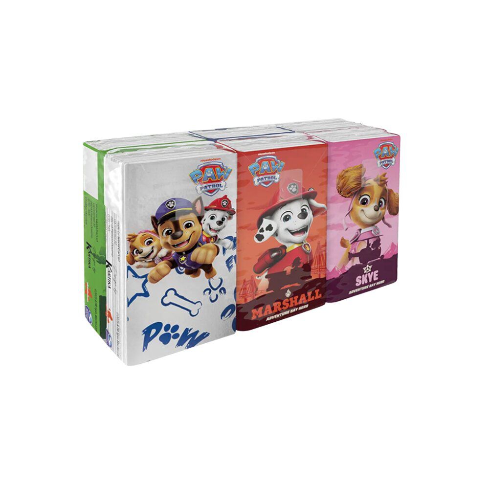 Mouchoirs Pat Patrouille 6 paquets de 9 feuilles 4 plis
