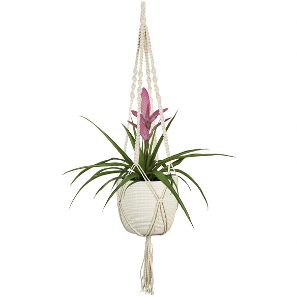 Blumenampel »CORTEZA SKY«, ØxH: 15,6 x 14 cm, Makramee, creme