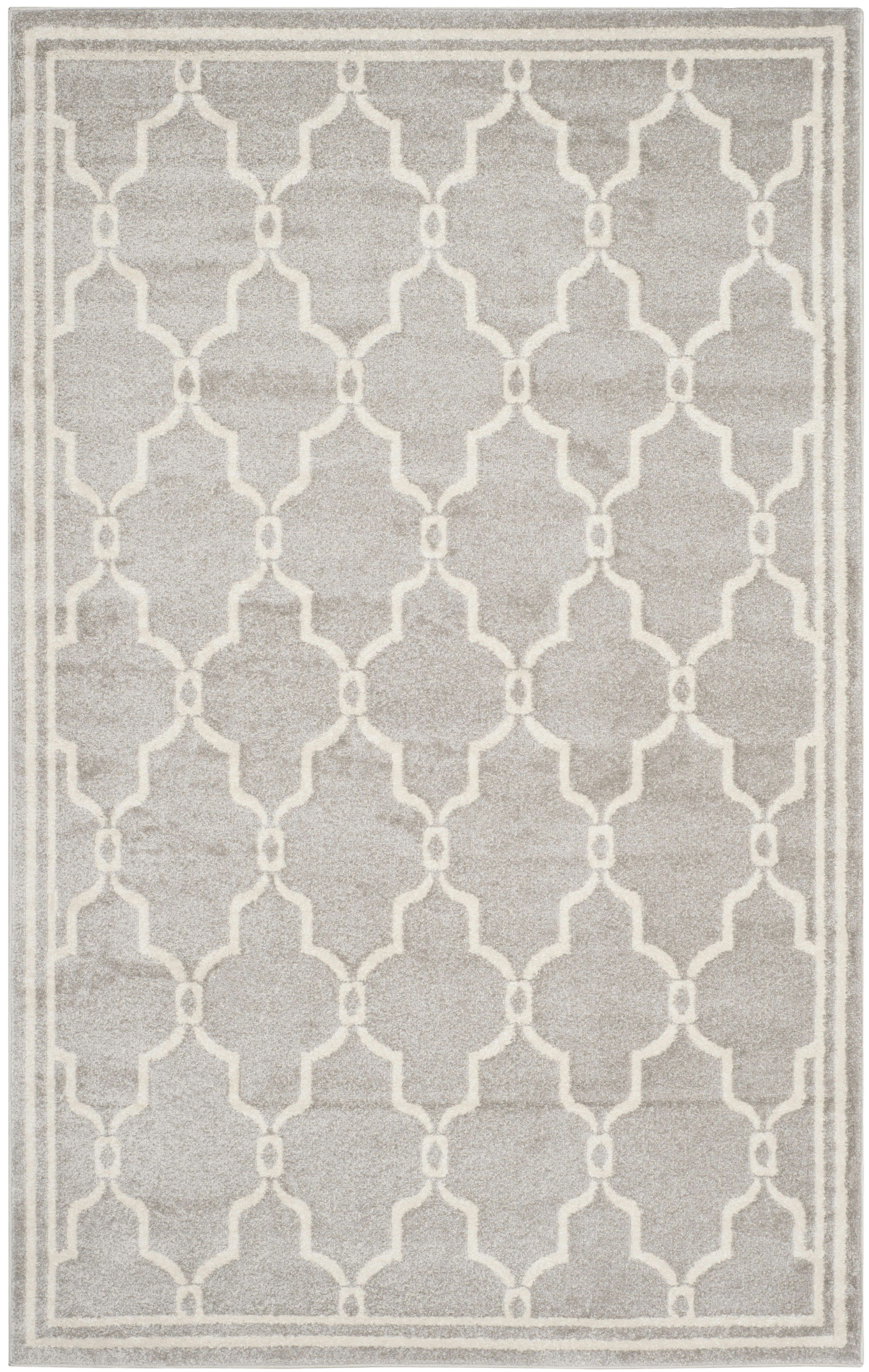 AMHERST - Tapis interieur & exterieur en gris clair & ivoire, 152 x 244 cm