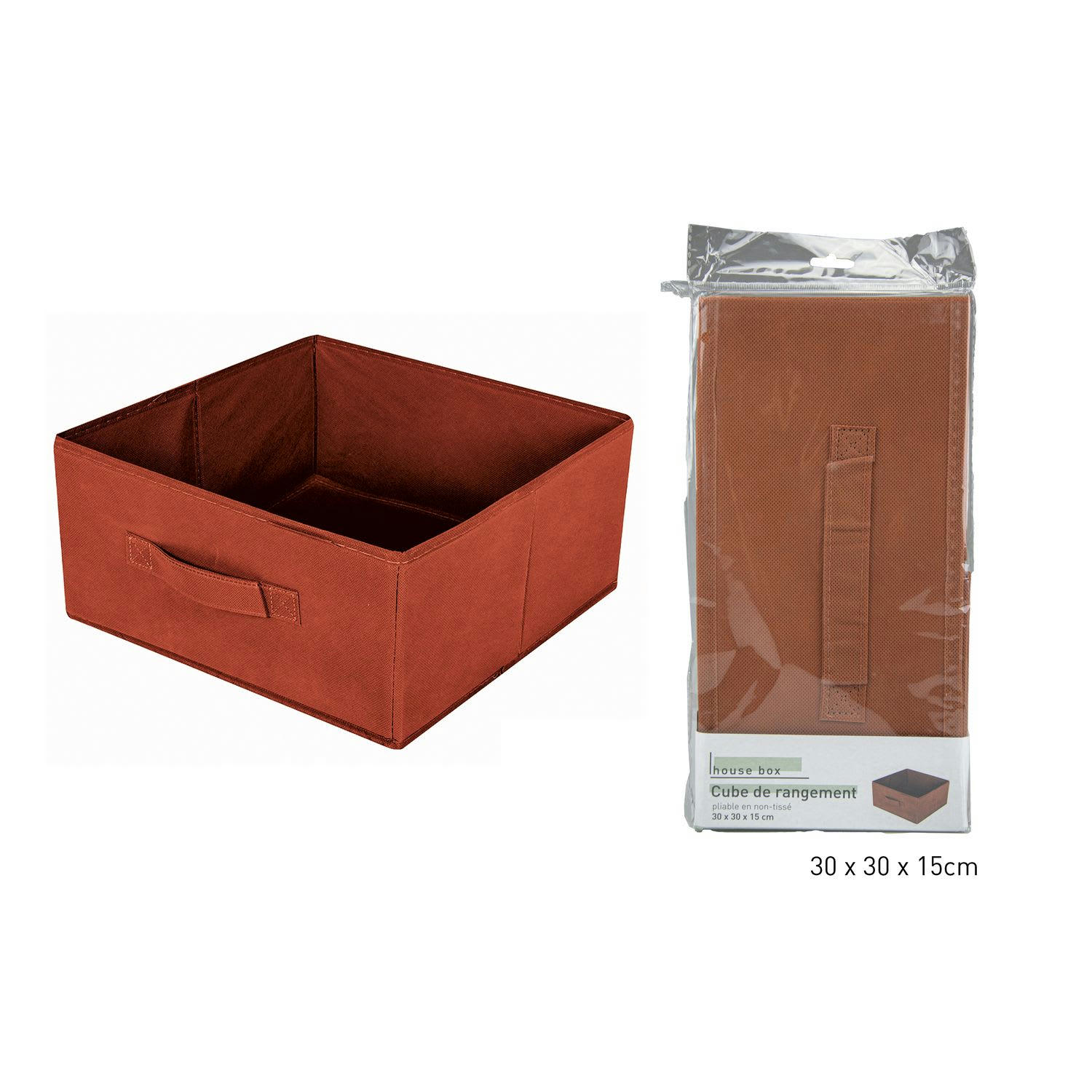 - Lot de 6 boites de rangement pliables en polypropylène avec poignée -