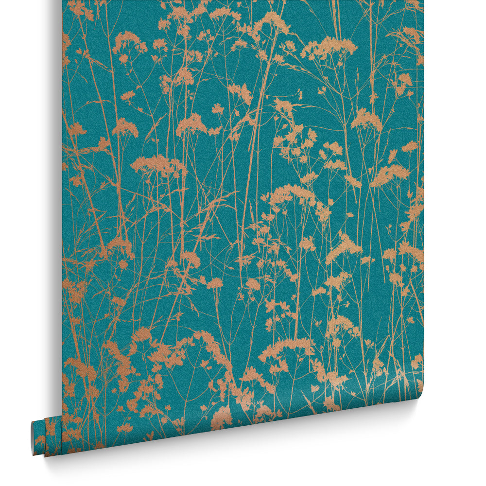 Graham & Brown Vliesbehang - Grace Teal - 10mx53cm