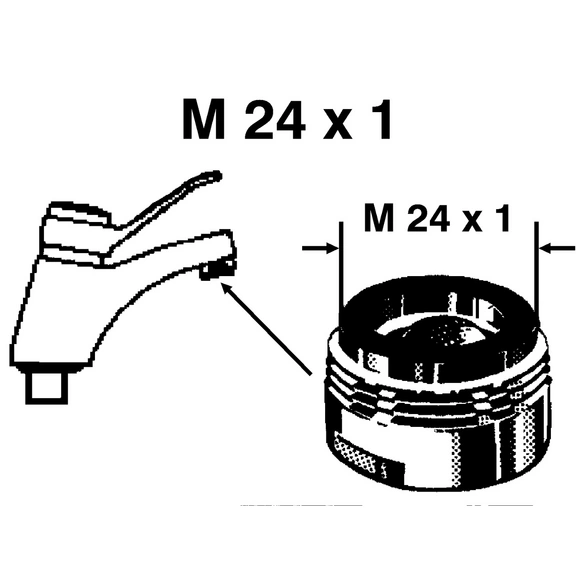 Mischdüse, Messing, braun, M 24