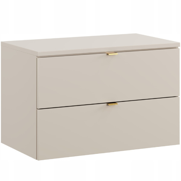Kaszmirowe meble łazienkowe szafka DALIA CASHMERE z blatem 80 cm i słupkami