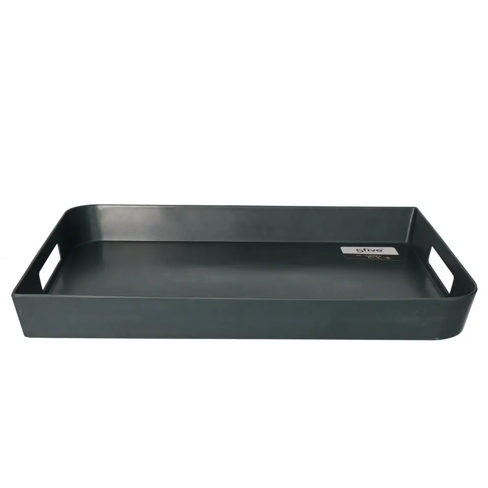 5Five - Dienblad - met handvatten - antraciet - 44 x 29 cm