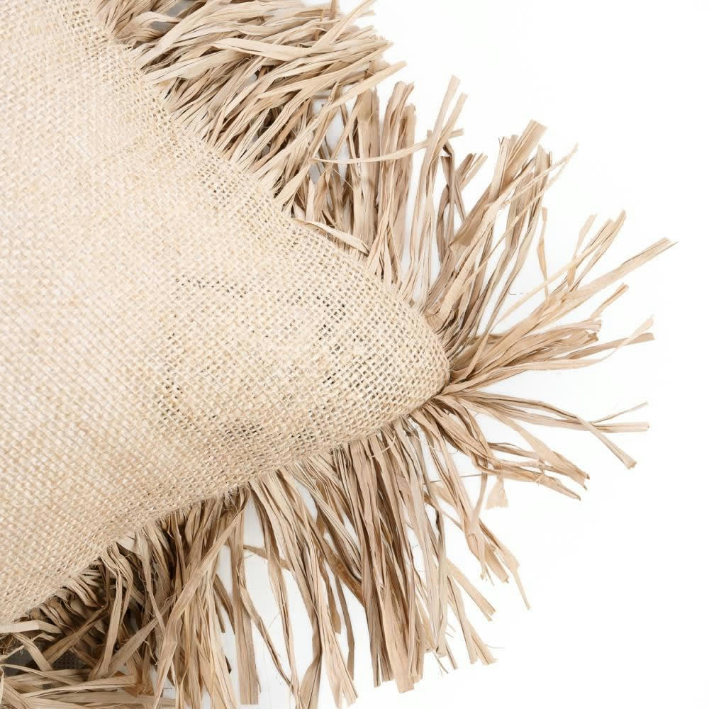 JUTE BONITA - Coussin en jute et raphia naturel 30x50