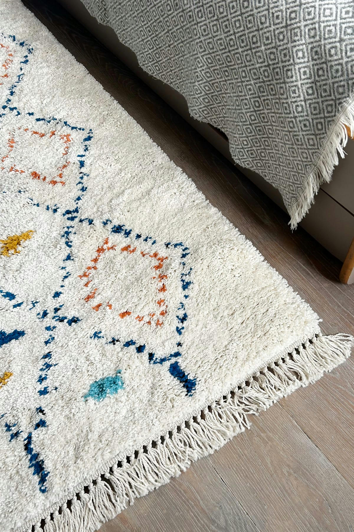 SINBAD - Tapis enfant doux et coloré avec franges 80x150, OEKO-TEX®