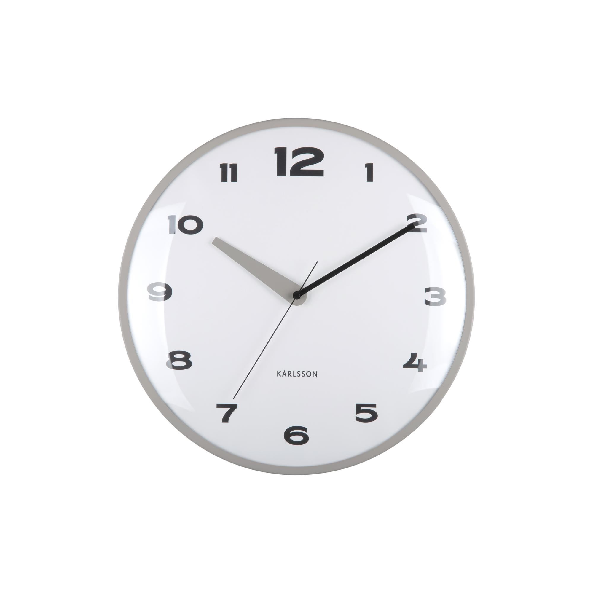 Karlsson wandklok Brisk Dome - grijs - Ø40cm