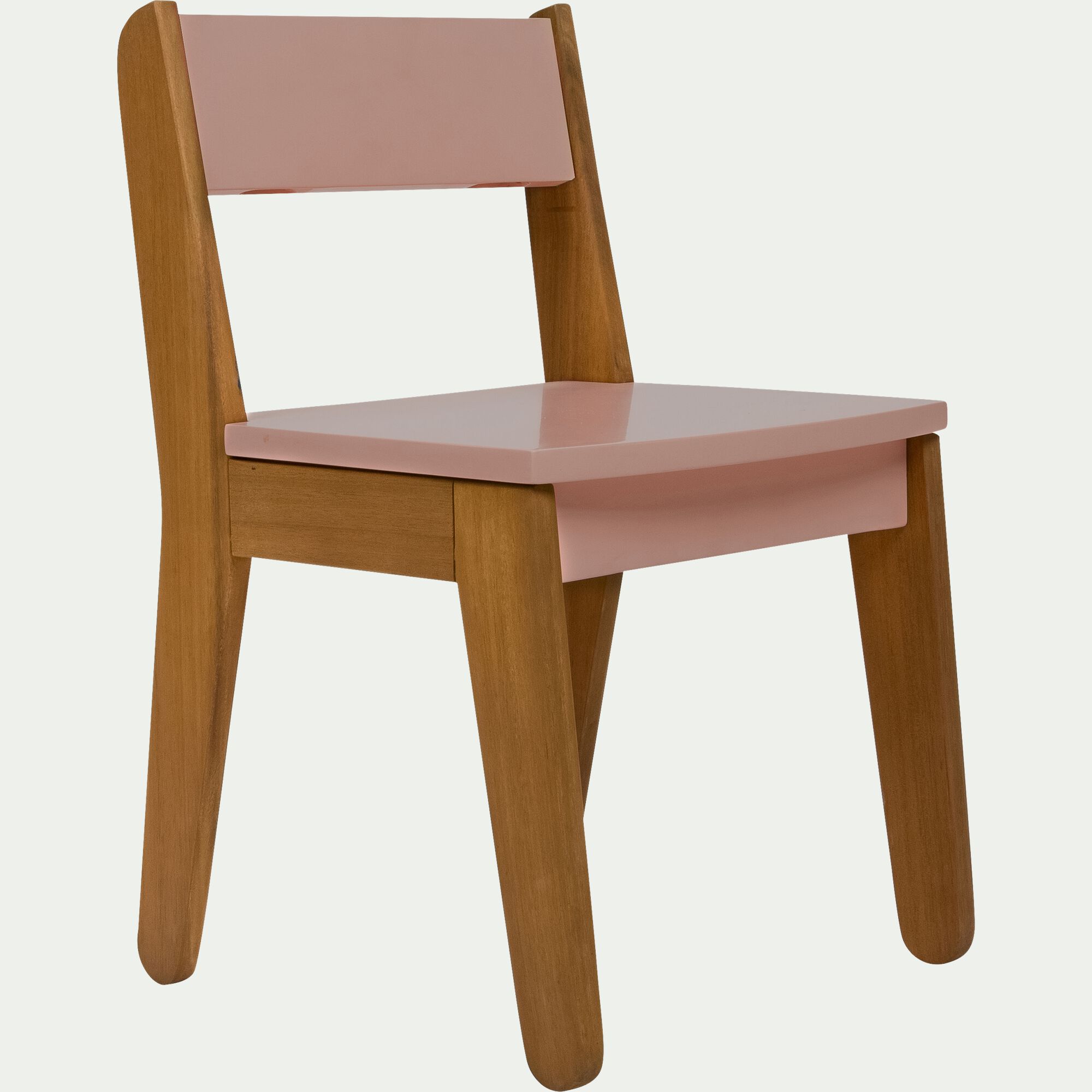 RAPHAEL - Chaise enfant en acacia - rose