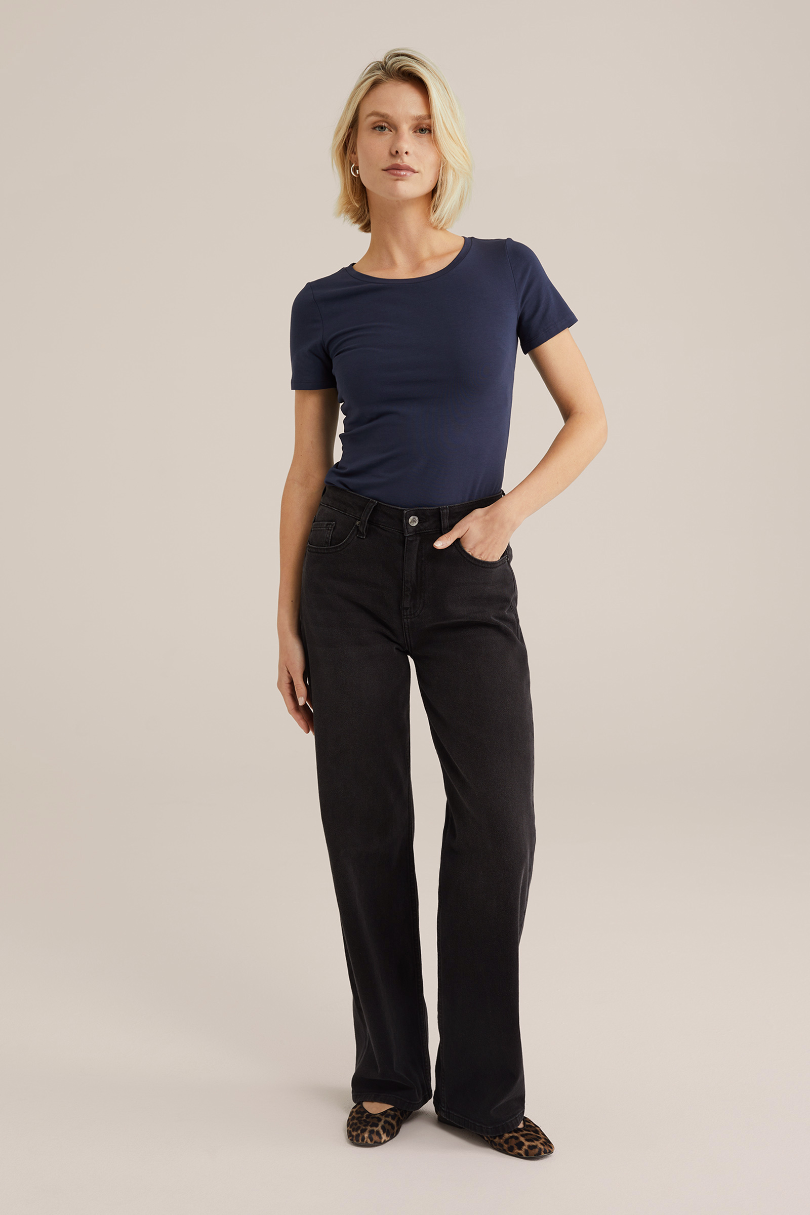 Dames T-shirt van katoenmix