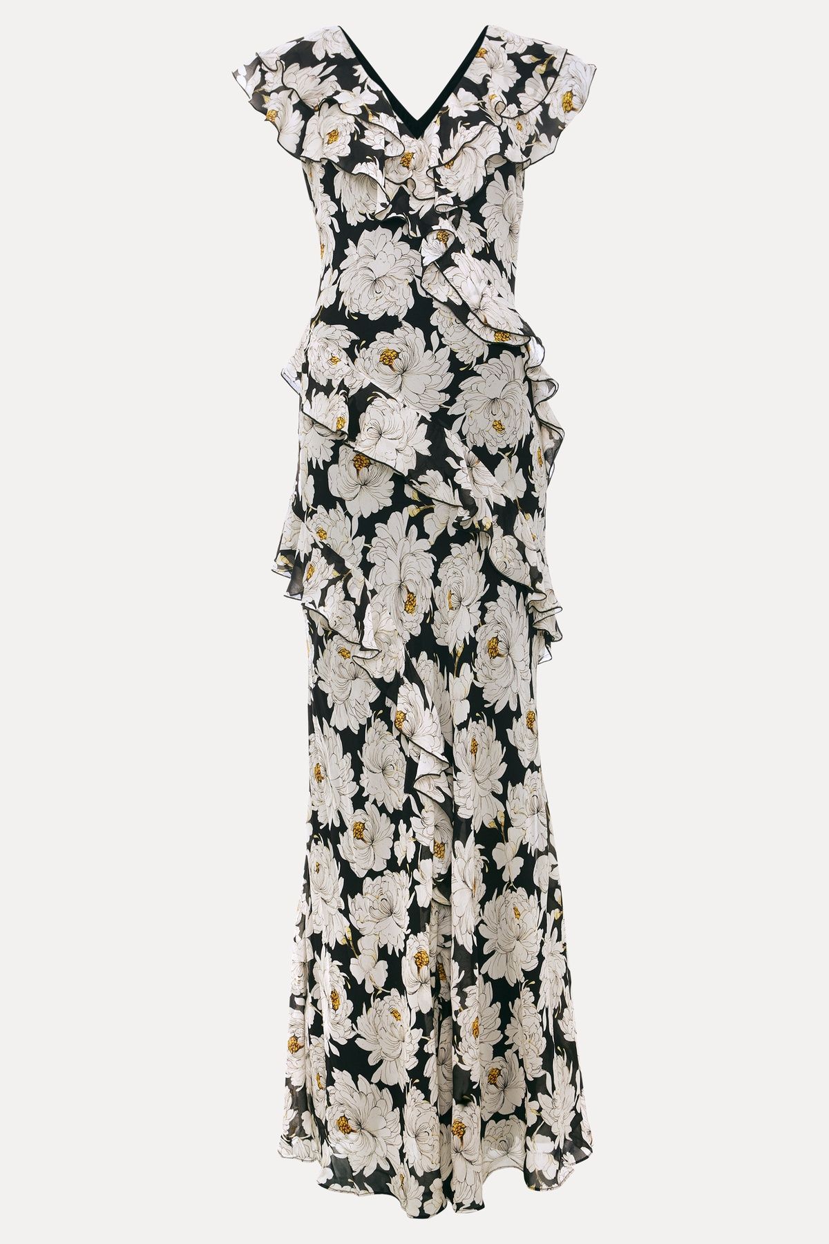 Phase Eight Eva Floral Ruffle Printed Maxi Dress