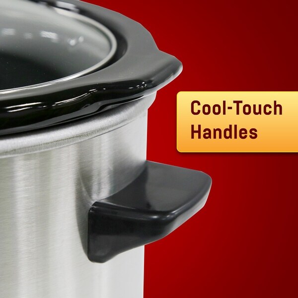 Elite Gourmet 1.5Qt. Mini Slow Cooker in Stainless Steel