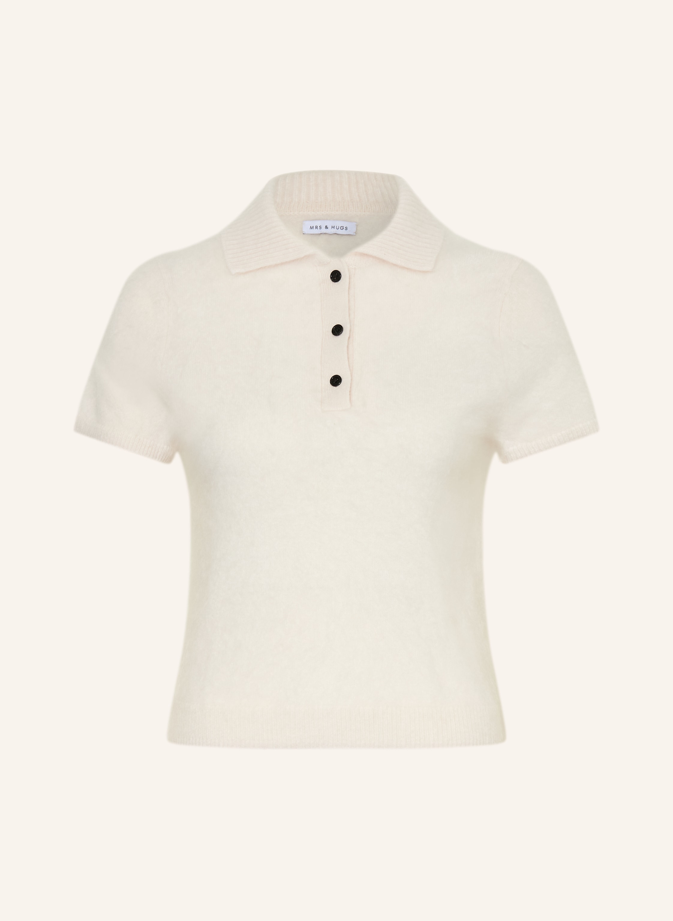 MRS & HUGS Strick-Poloshirt aus Cashmere