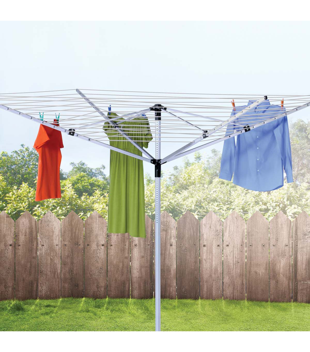 Honey Can Do 165' Aluminum Outdoor Umbrella Drying Rack
