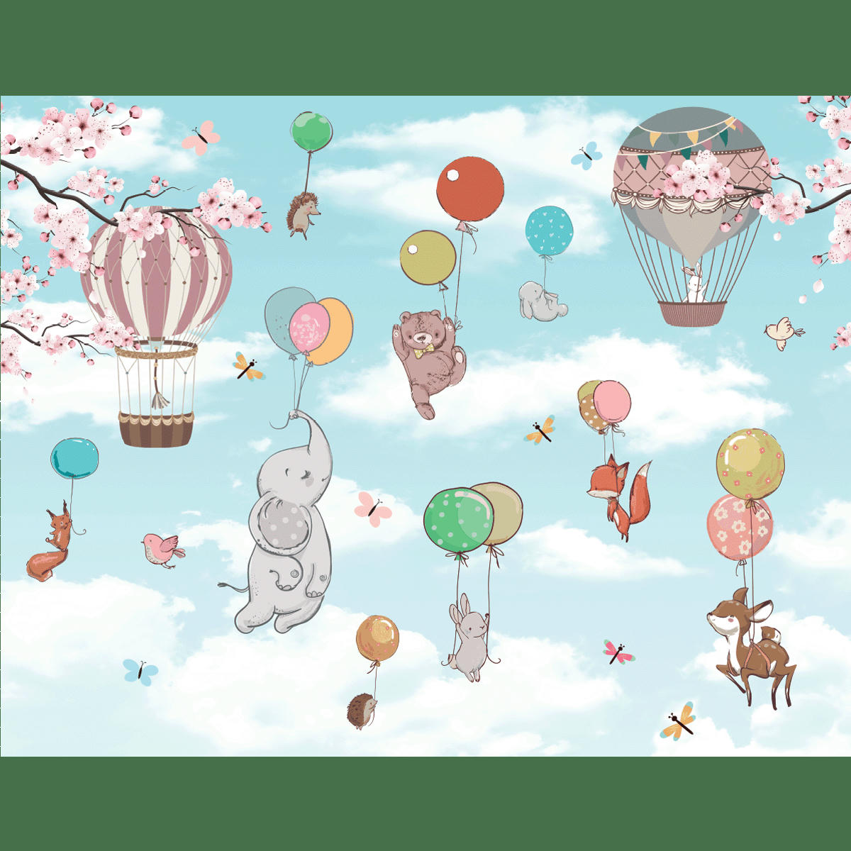 - Papier Peint animaux enchantés 280x360cm