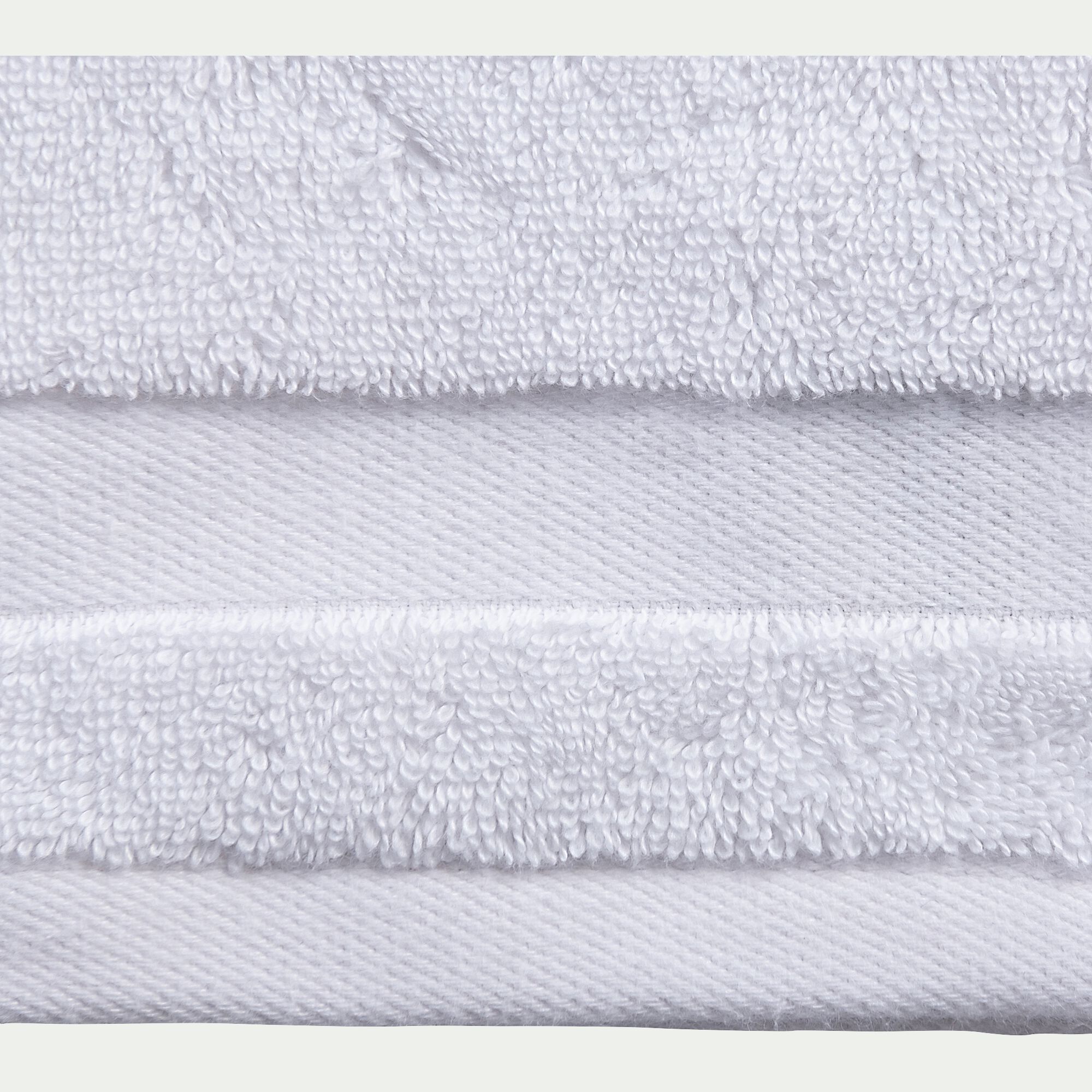 RIVIERA - Lot de 2 gants de toilette qualité hôtelière en coton - blanc