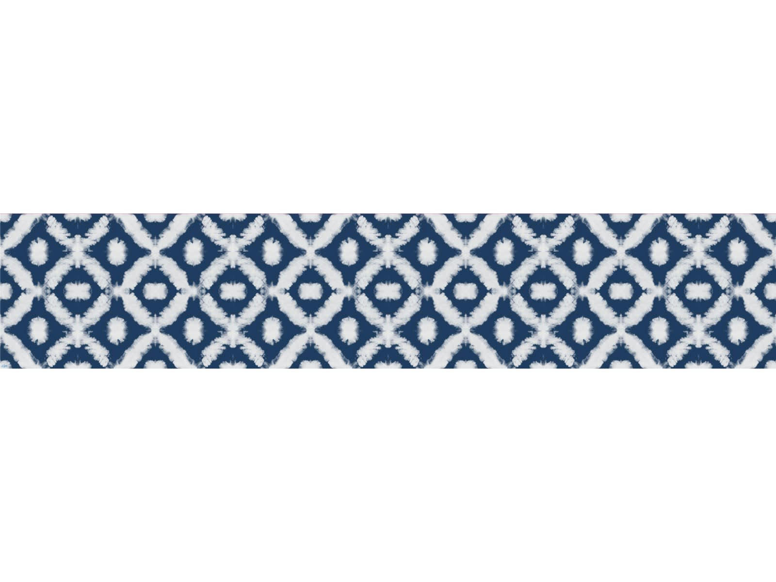 SHIBORI - Crédence adhésive bleu cobalt 400x40cm
