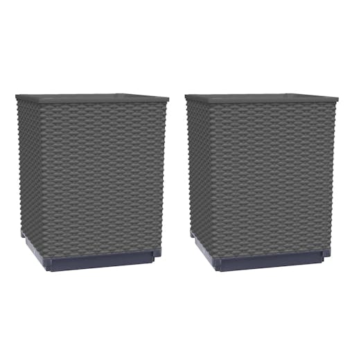 NNEVL Planters 2 pcs Black 30x30x37 cm Polypropylene