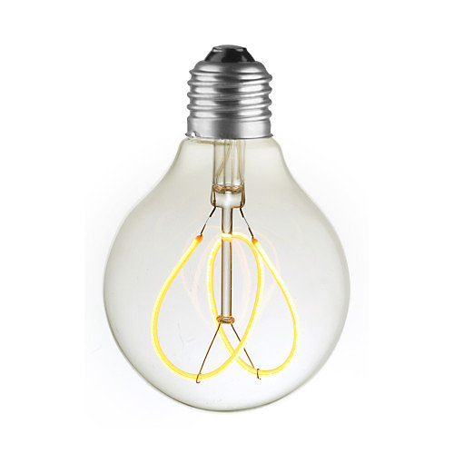 Pack 3 grandes ampoules E27 LED Déco filament Spirale Flower
