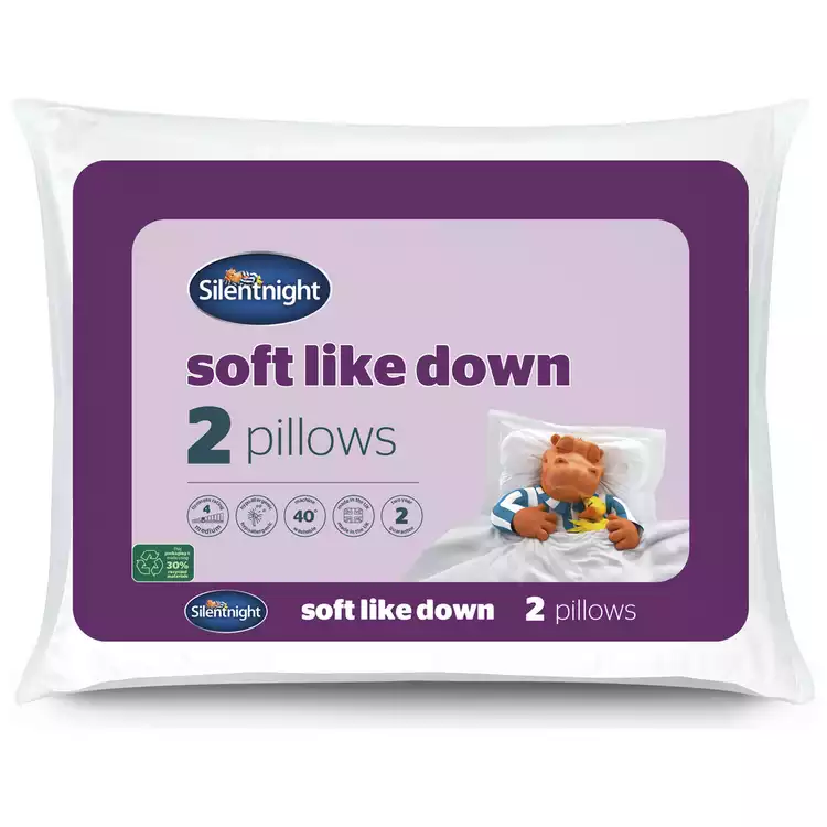 Silentnight Soft Like Down Pillow - 2 Pack