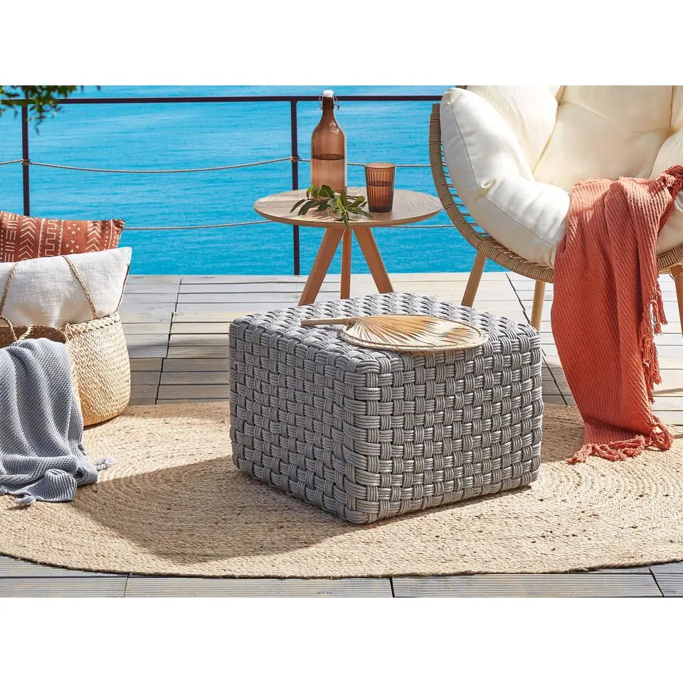 NALLI - Buitenpoef - Grijs - Synthetisch materiaal