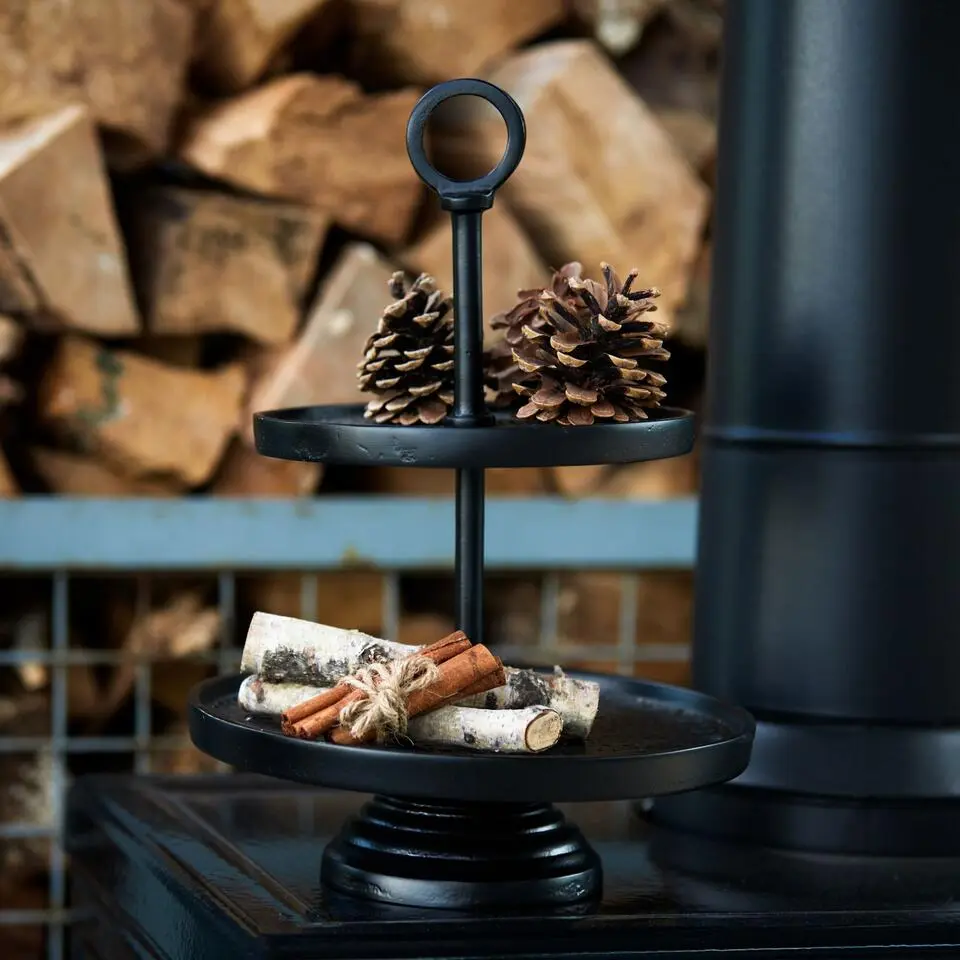 Etag&egrave;re Lutek - Zwart - 2 Laags