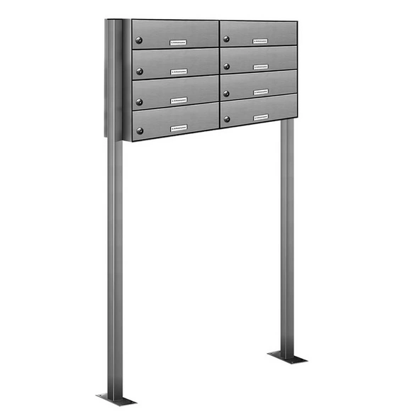 Briefkasten, Parteien: 8, Zaundurchwurf, BxHxT: 153,324 x 150,0 x 27,5 cm