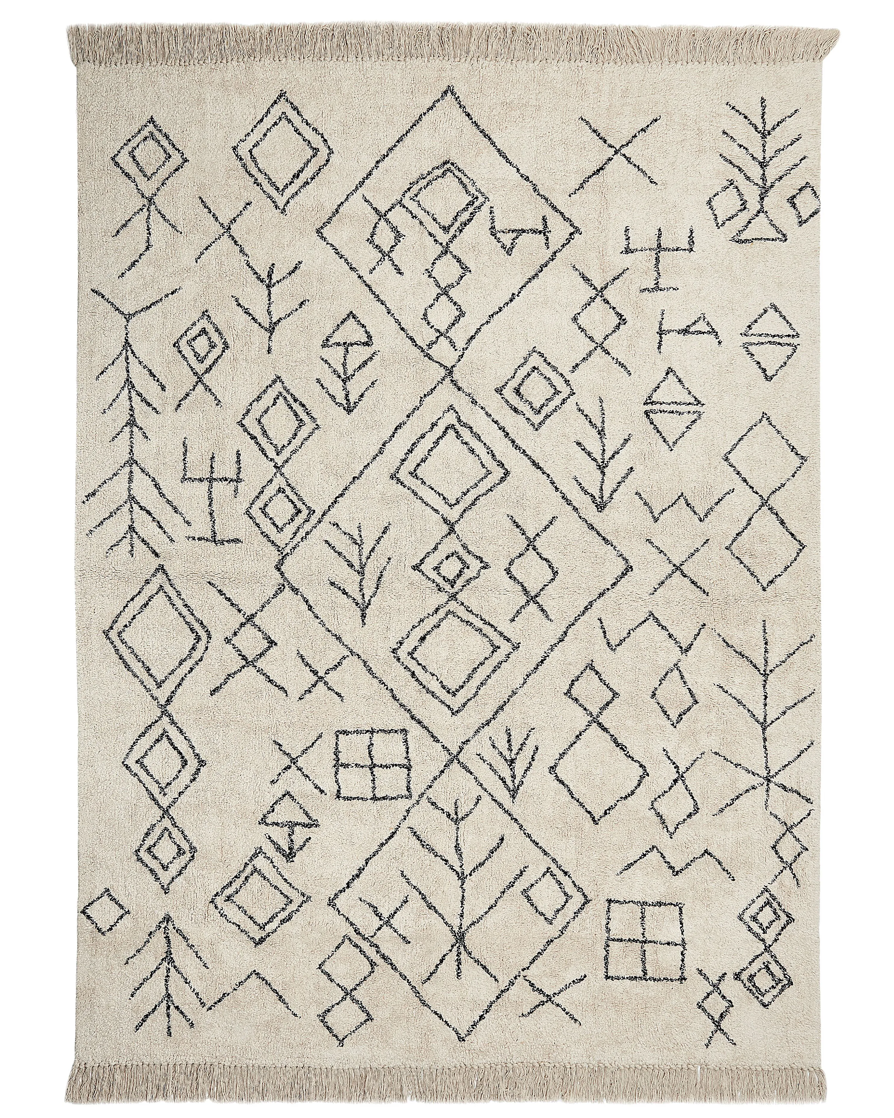 Rug SOMEK Beige 160 x 230 cm Cotton