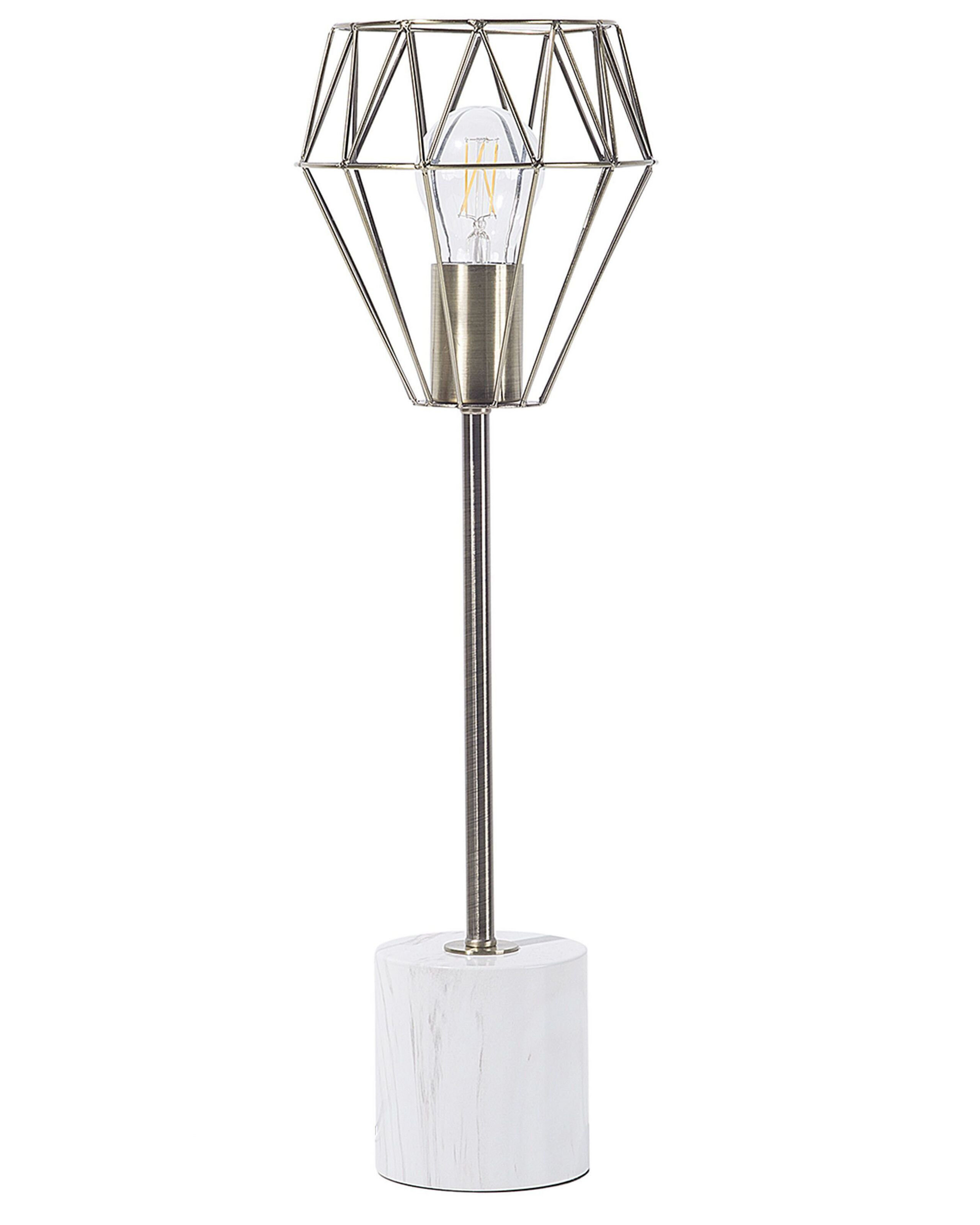 Lampa stołowa nocna metalowa złota
