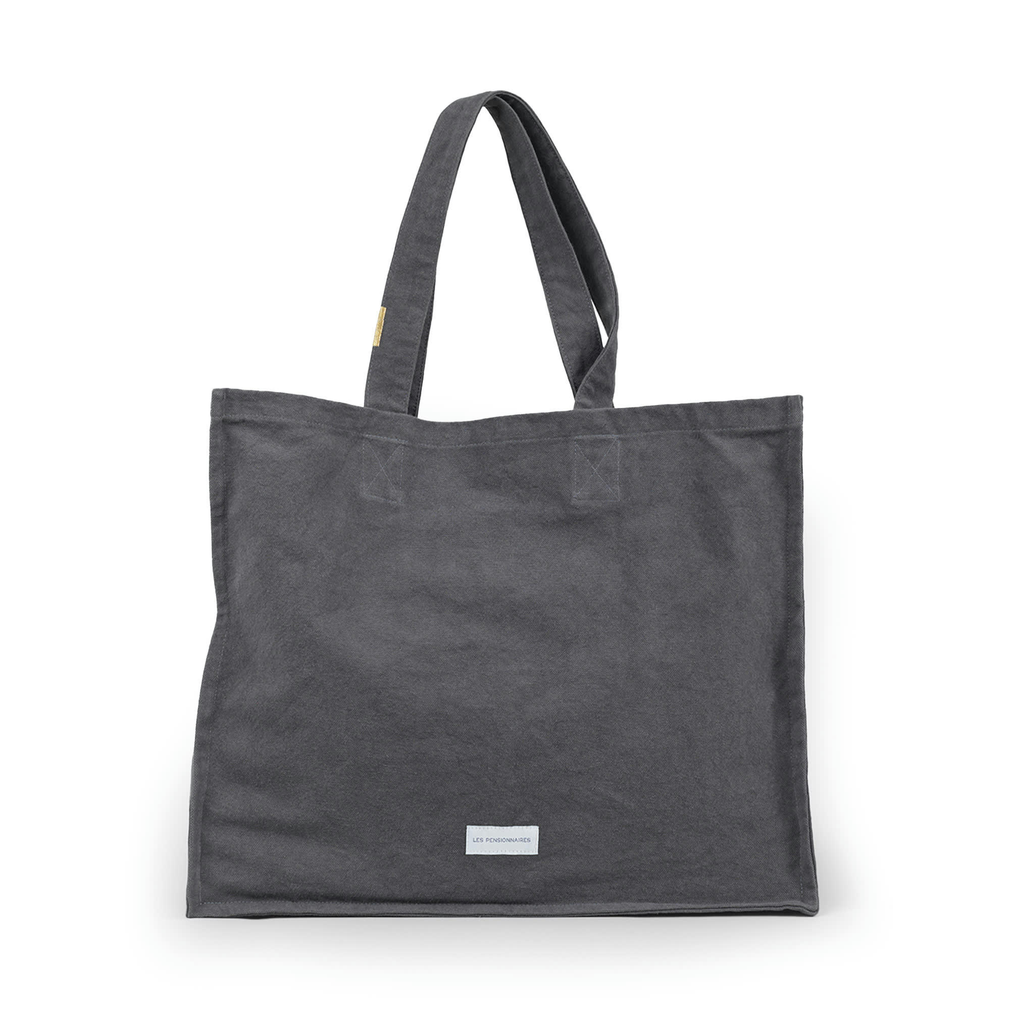- Grand cabas en toile de coton bio gris ardoise
