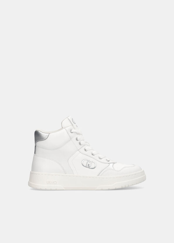 Sneakers basket in pelle