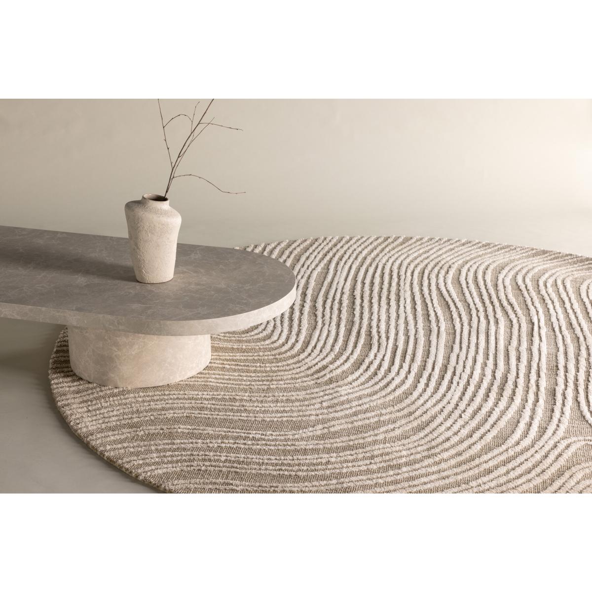 Svea - Alba ronde vloerkleed - ø200 cm - beige