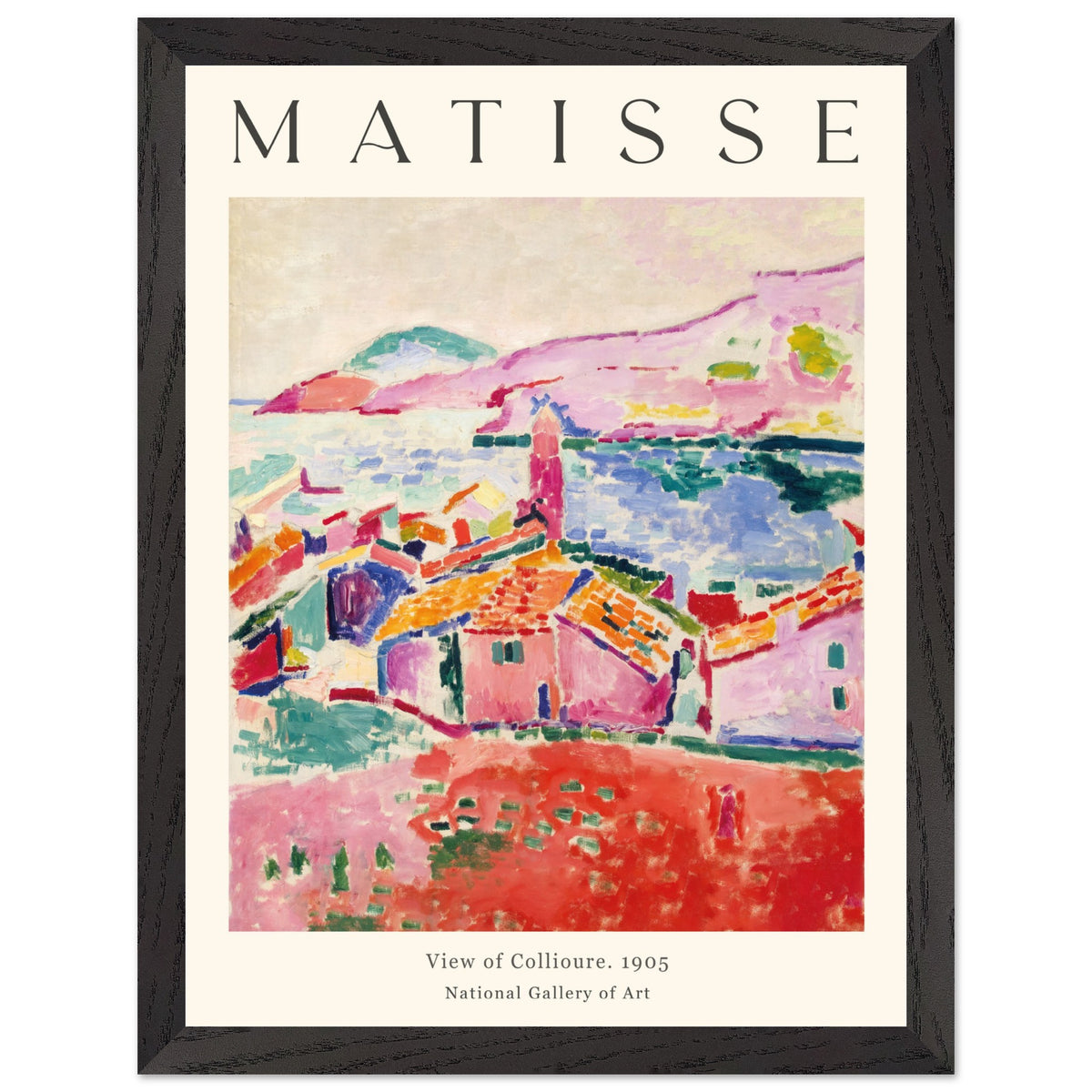 Artfulprints Poster met Lijst Matisse - View of Collioure 1905  - 30x40 cm - Meerkleurig