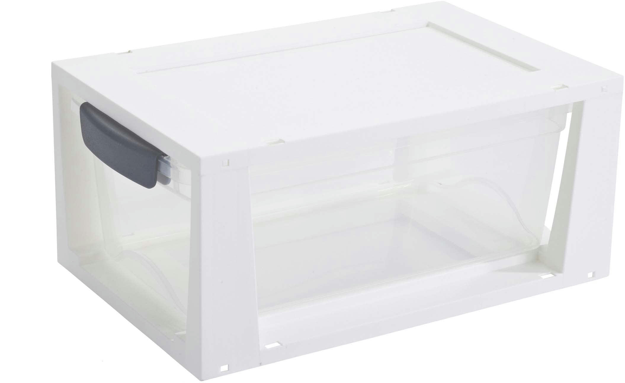 - Boite tiroir transparent 6 litres omega blanc