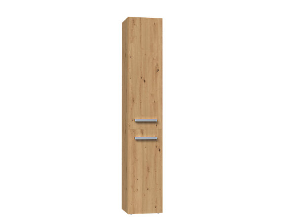 KOMMA - Meuble de salle de bain 2 portes - 31x30x174 cm - CHÊNE ARTISAN