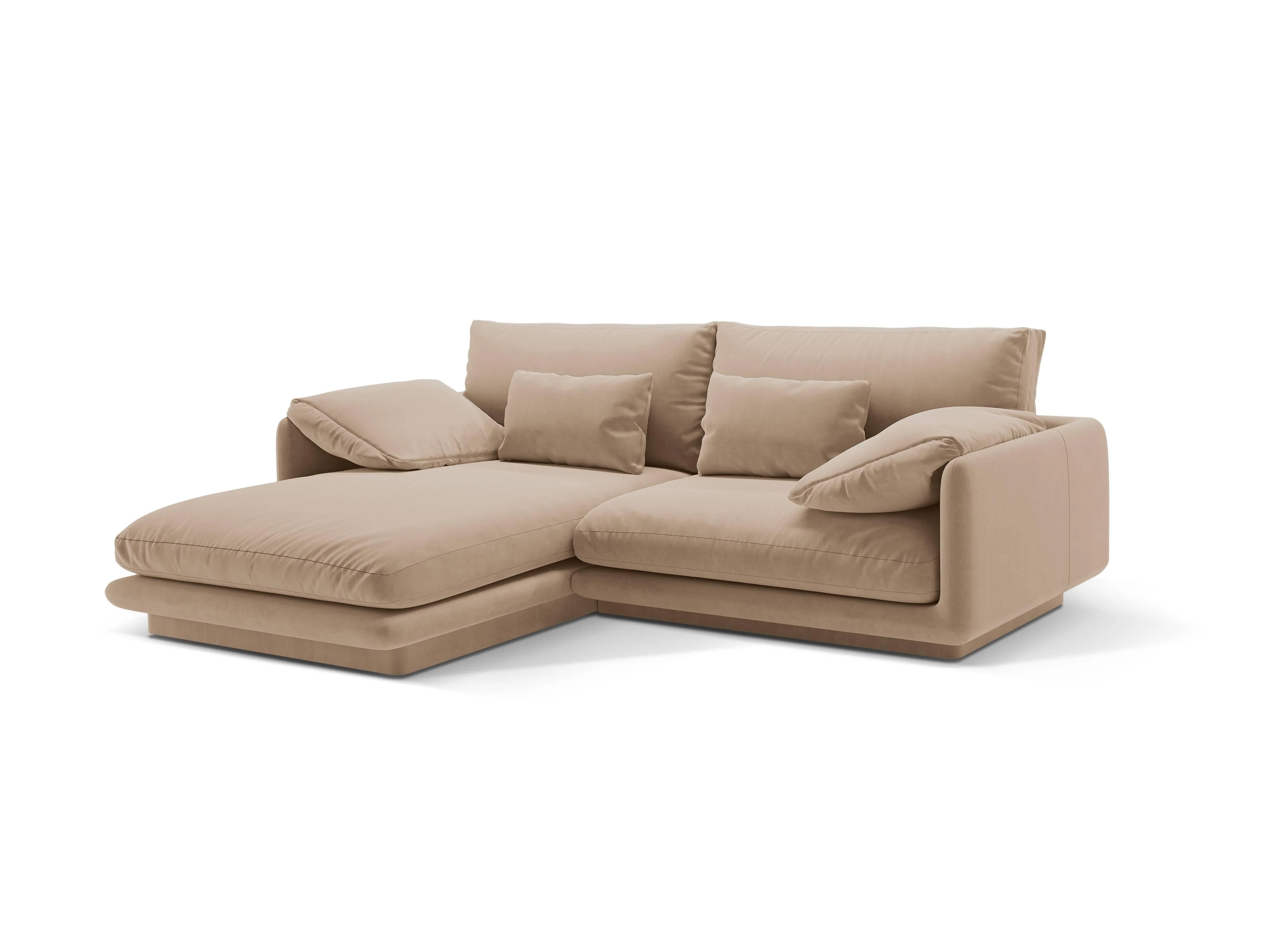 3-zits hoekbank Torino links velvet