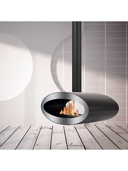 MERU TUBE - Bio-cheminée suspendue rotative différentes couleurs - Inox-Boll