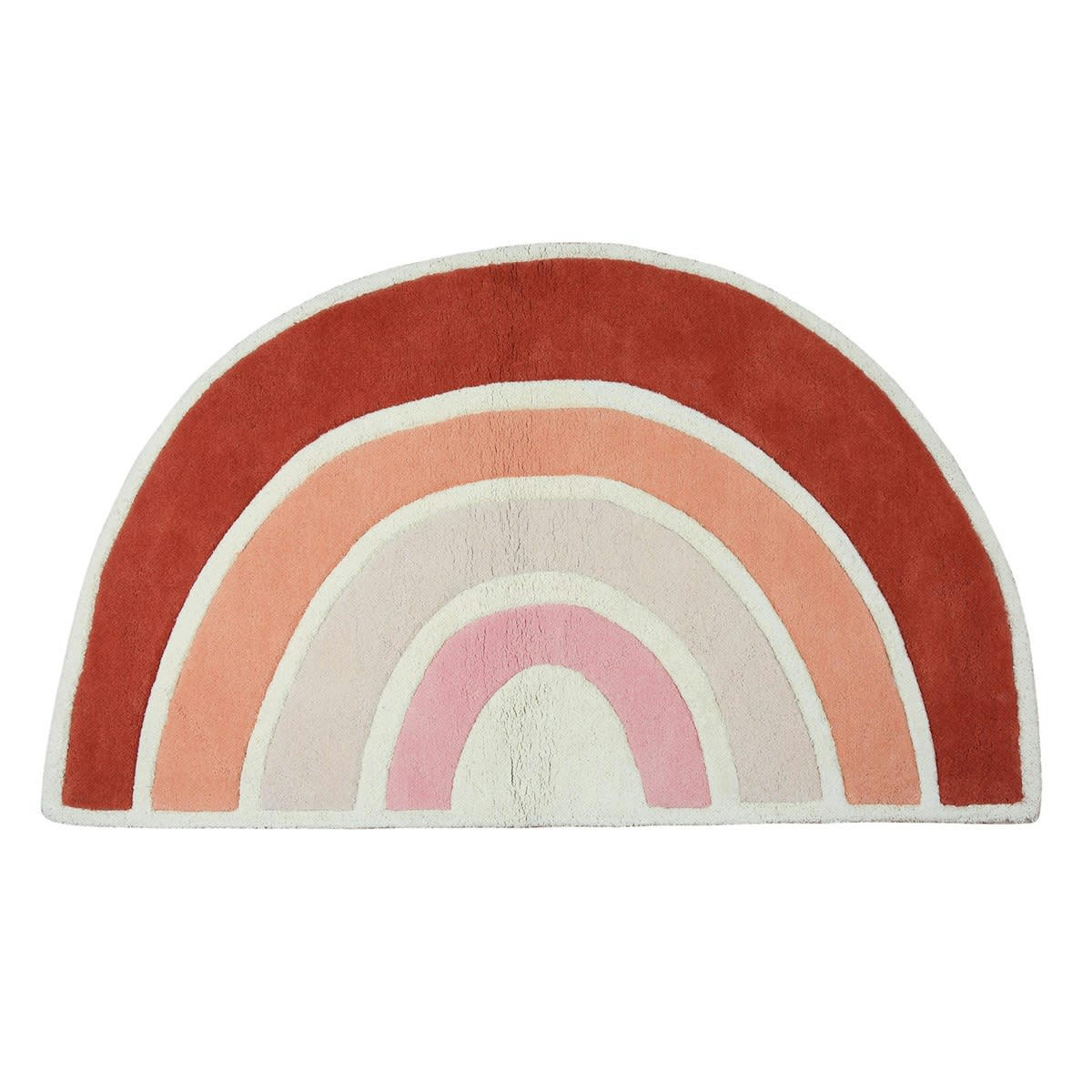 PARADISIO - Tapis arc en ciel en Coton Rouge