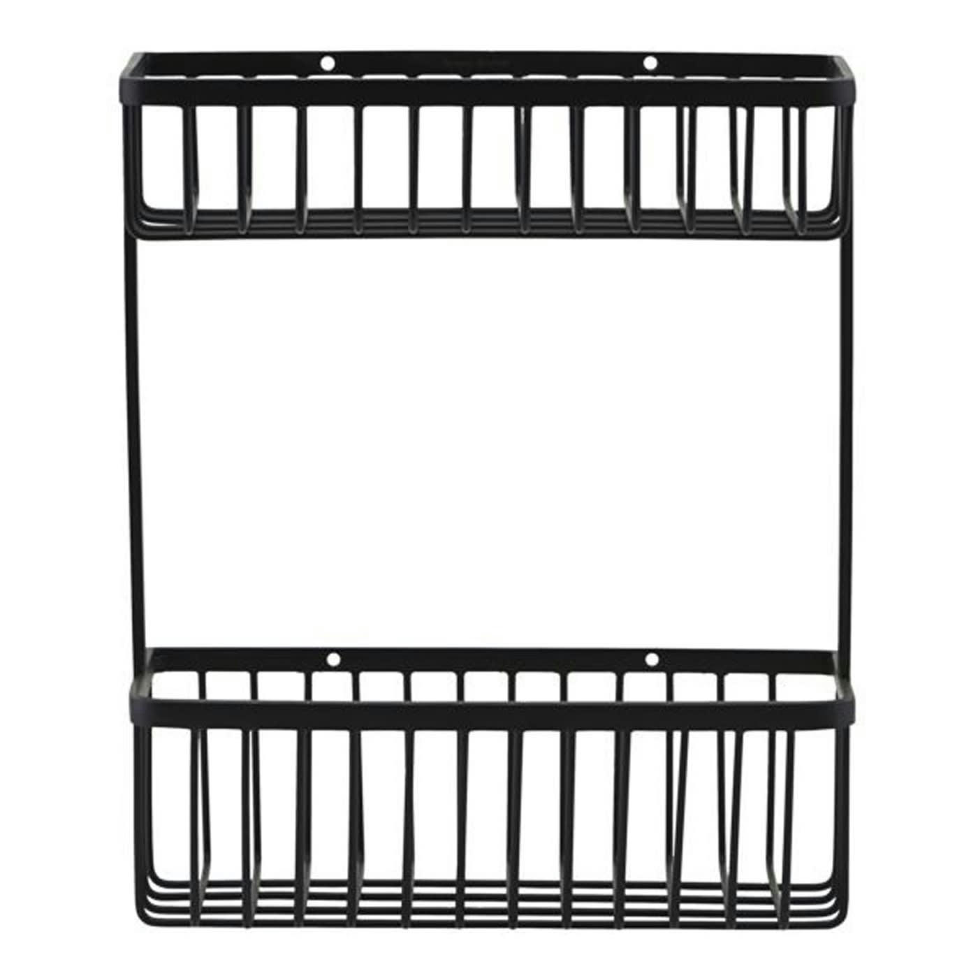 - Rangement mural étagère en acier noir