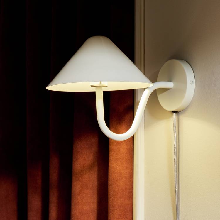 Habitat Wave Metal Wall Light - Ivory