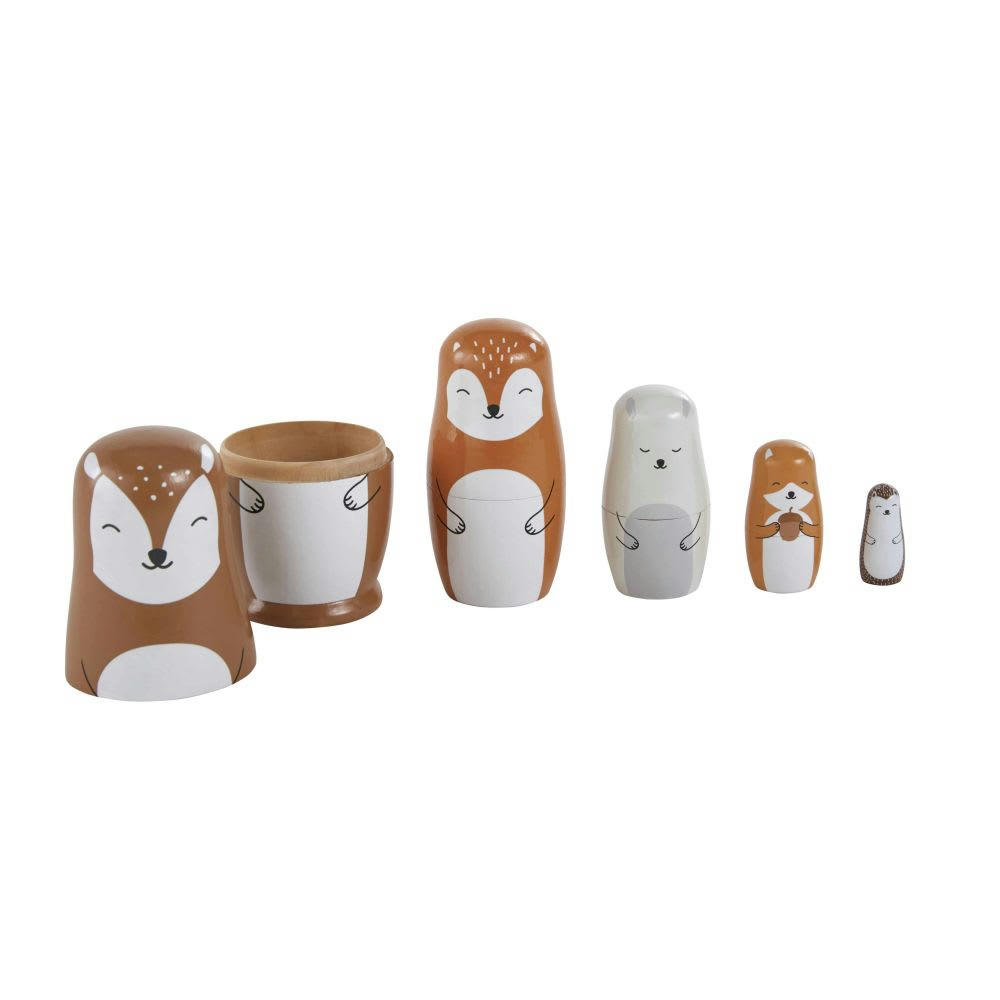 MIMIZAN - Animaux de la forêt gigognes en schima multicolore