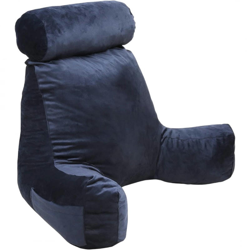 - Coussin de lecture Velours Bleu nuit 65 x 80 cm