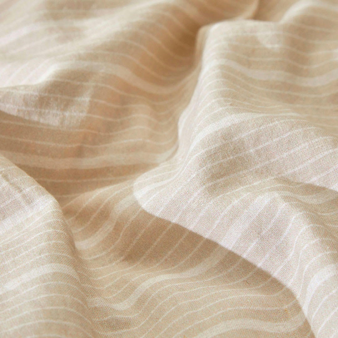 BIO KANDY - Housse de couette li/coton organic sable 155x220 cm