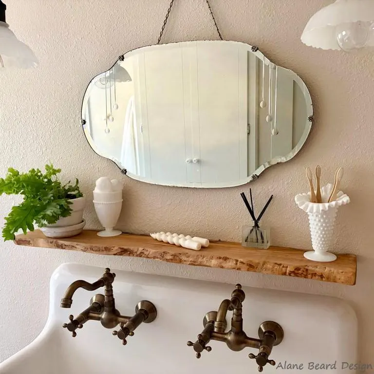 Live Edge Olive Wood Floating Shelf, Custom Wood Shelves, Handmade Reclaimed Wooden, Rustic Bathroom Shelves with Bracket, Long Book Shelves