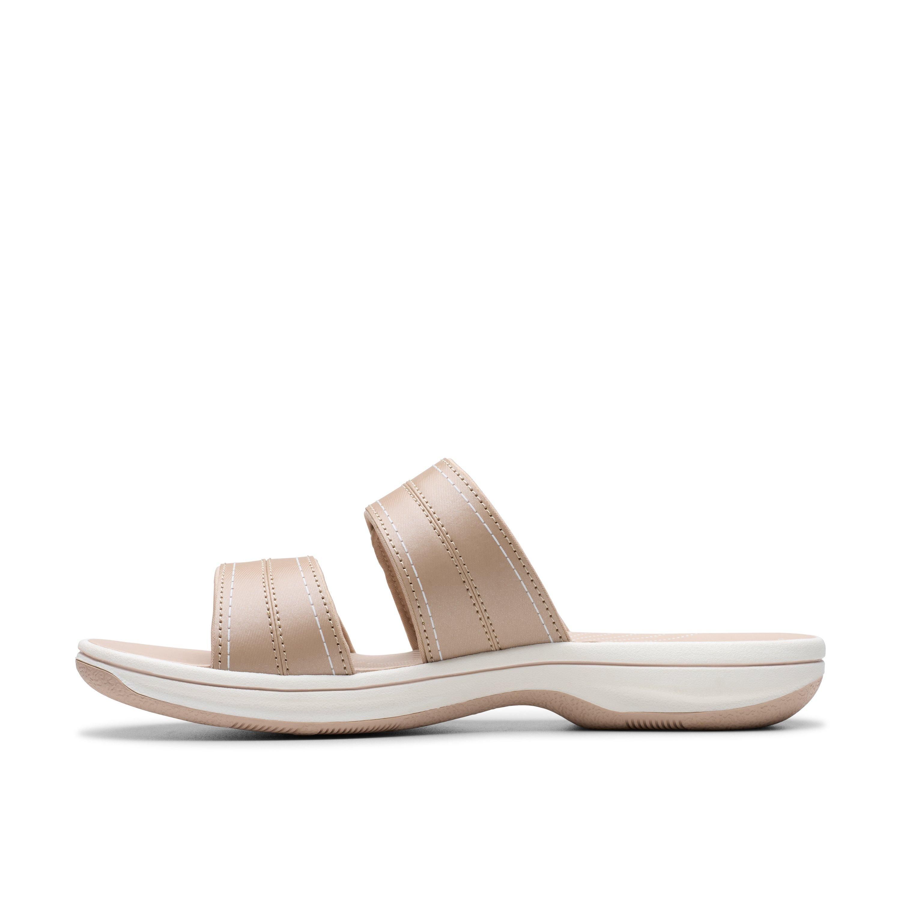 Clarks Brinkley Maye Sand Flat Sandals,Sliders