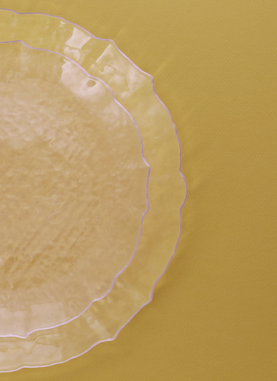 ASSIETTE PLATE EN VERRE ÉCLATANTE TRANSPARENT