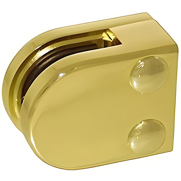 4 x Pince à verre plate modèle 00 - Ep. verre 6 mm - Zamak aspect laiton