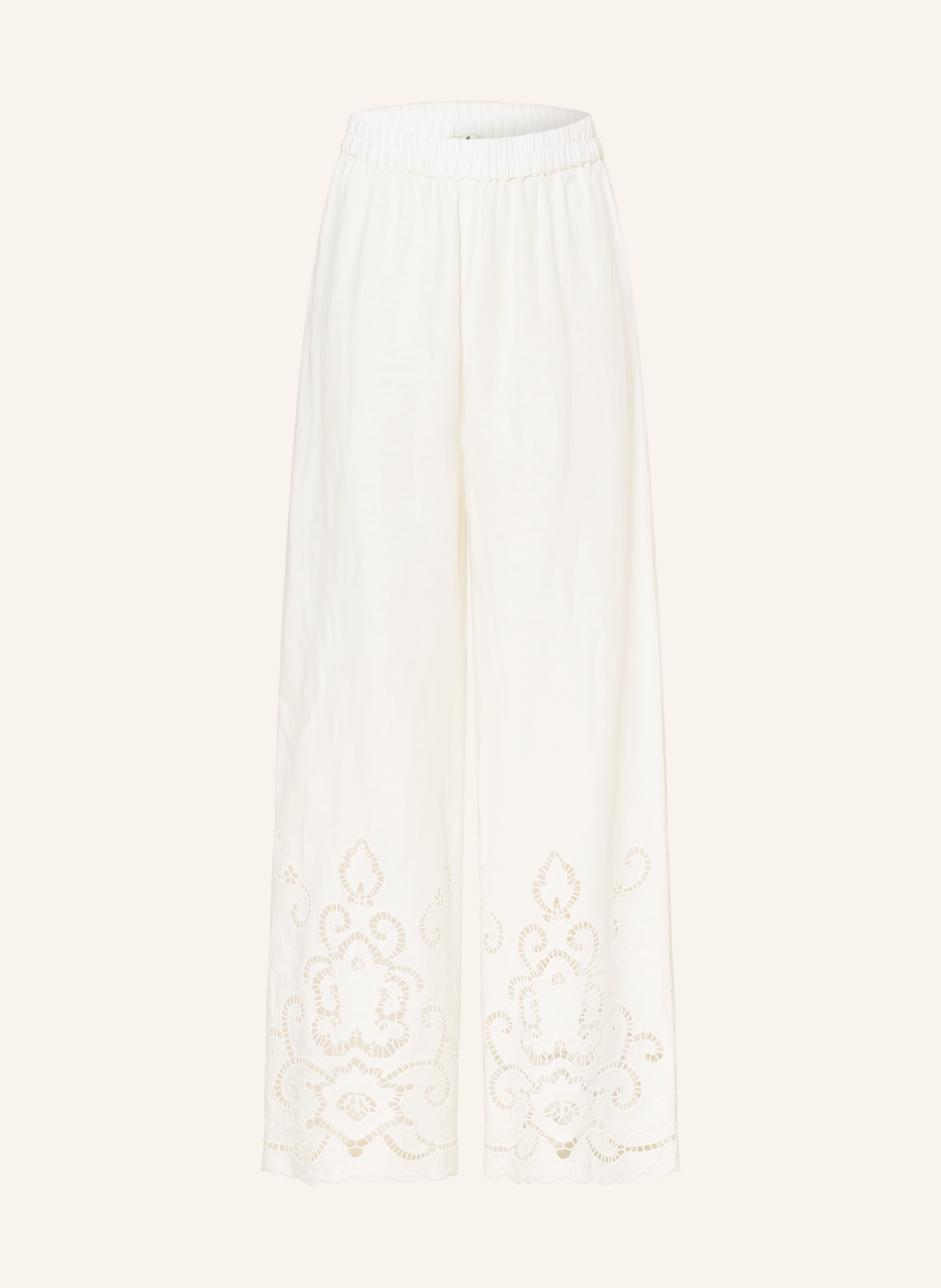 ANGOOR Marlenehose CARINA aus Leinen mit Lochspitze