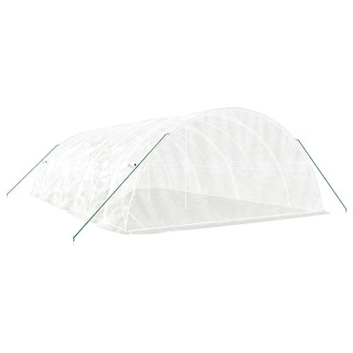 NNEVL Greenhouse with Steel Frame White 40 m&sup2; 8x5x2.3 m